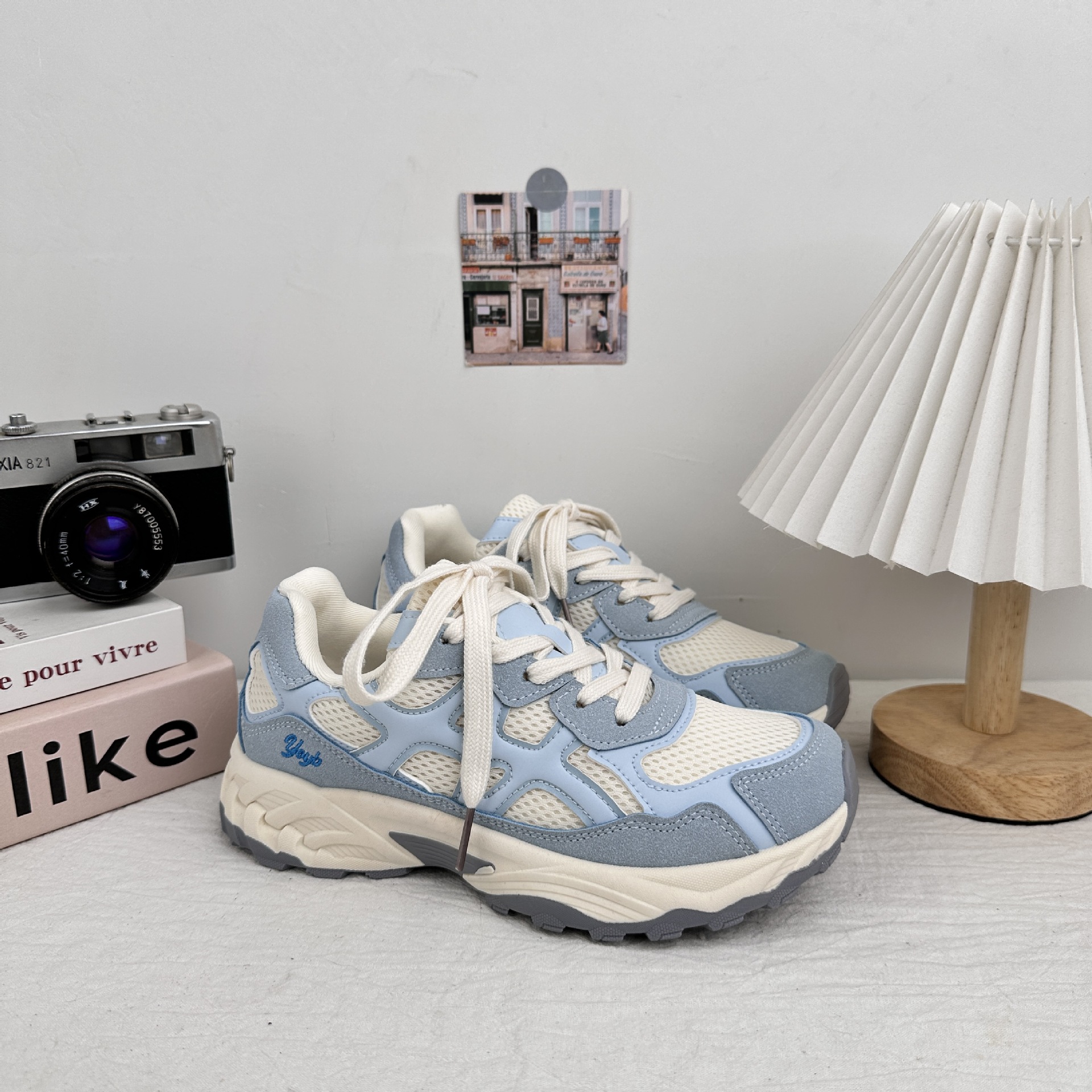 Zapatos de fondo grueso de larga onda para mujeres 2025 nuevos zapatos de otoño de mujer zapatos blancos casuales zapatos deportivos zapatos de skate