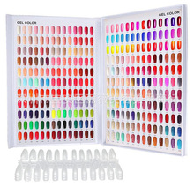 美甲用品 美甲镶嵌式色卡本308色 甲油胶颜色甲片展示本色板本