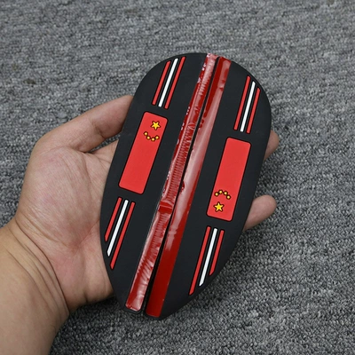 Rearview mirror rainproof sticker Rain Visor, Rearview Mirror Rain - black-and-red-flag-set-pair
