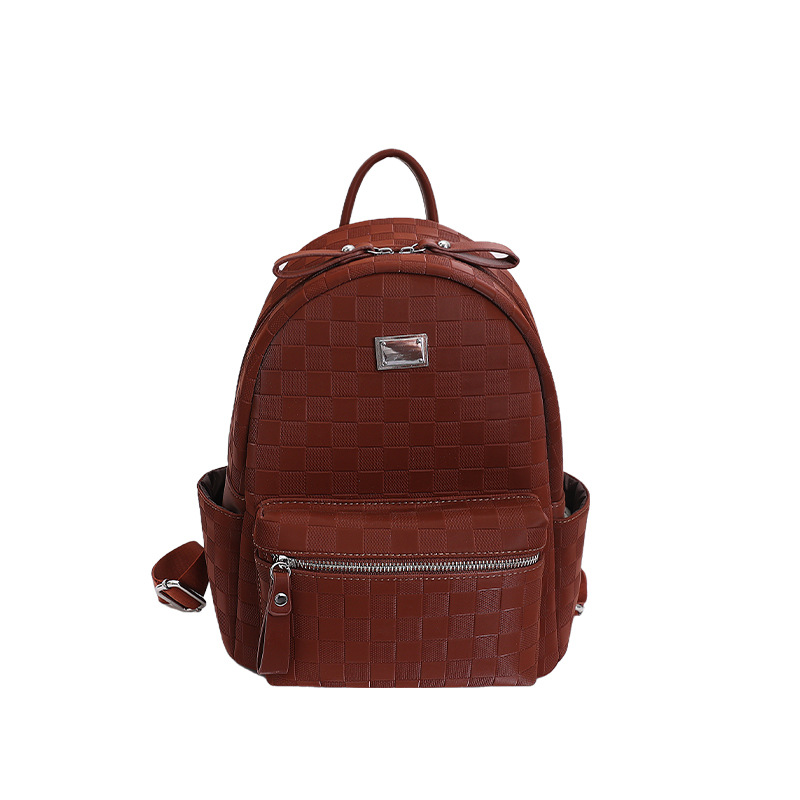 Mochila de moda coreana de mesa de ajedrez, mochila de viaje de gran capacidad para mujeres, 2026 nueva mochila universitaria