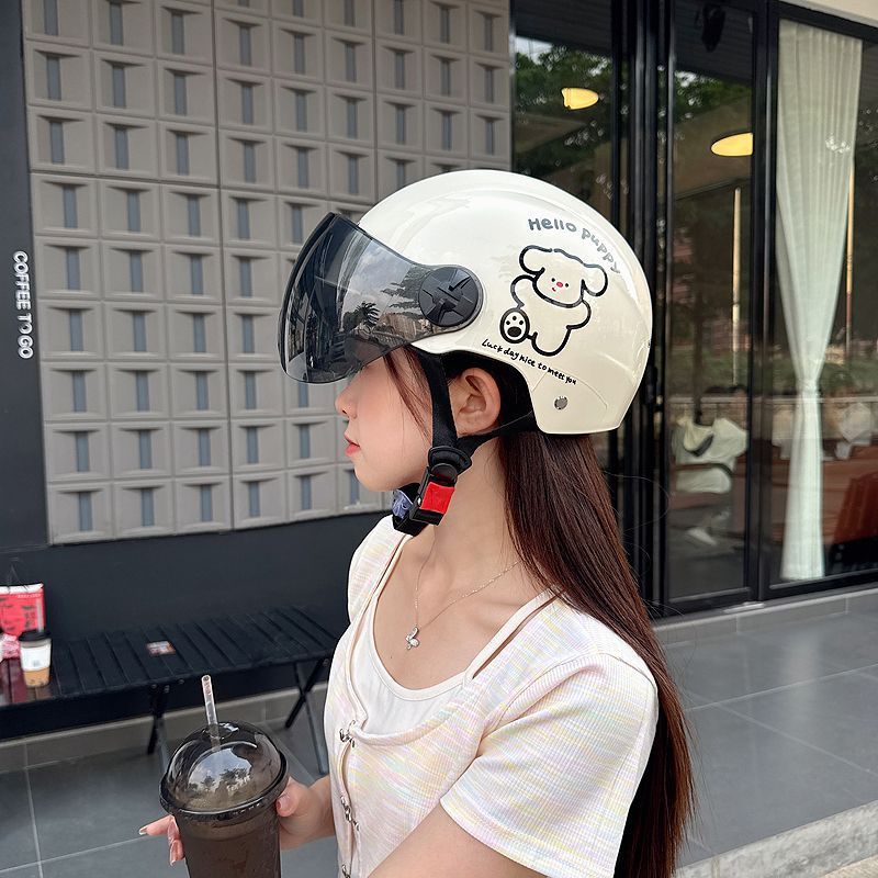 3C Certified Electric Motorcycle Helmet Summer Sunscreen Half Helmet