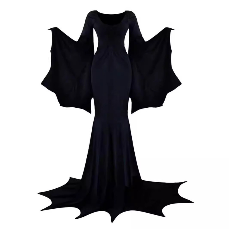 Cross-border European and American Autumn New Halloween Party Cosplay Witch Costume Gothic dress Maxi