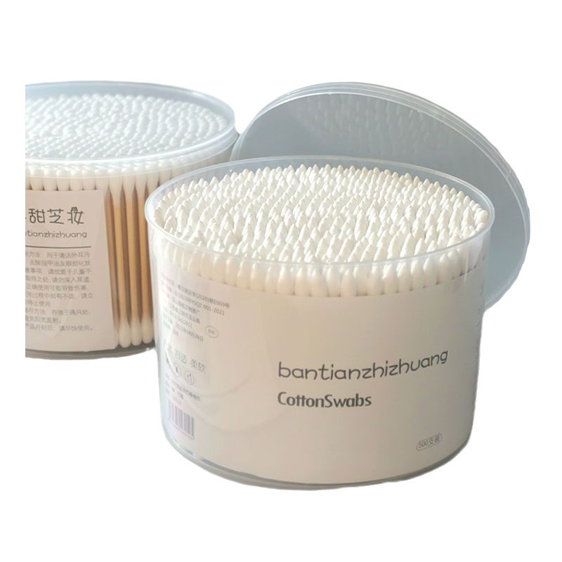 Hisopos de algodón desechables para limpieza de oídos, hisopos de algodón de doble punta, hisopos de algodón para maquillaje, bolas de algodón, venta al por mayor de fábrica, hisopos de algodón desengrasantes
