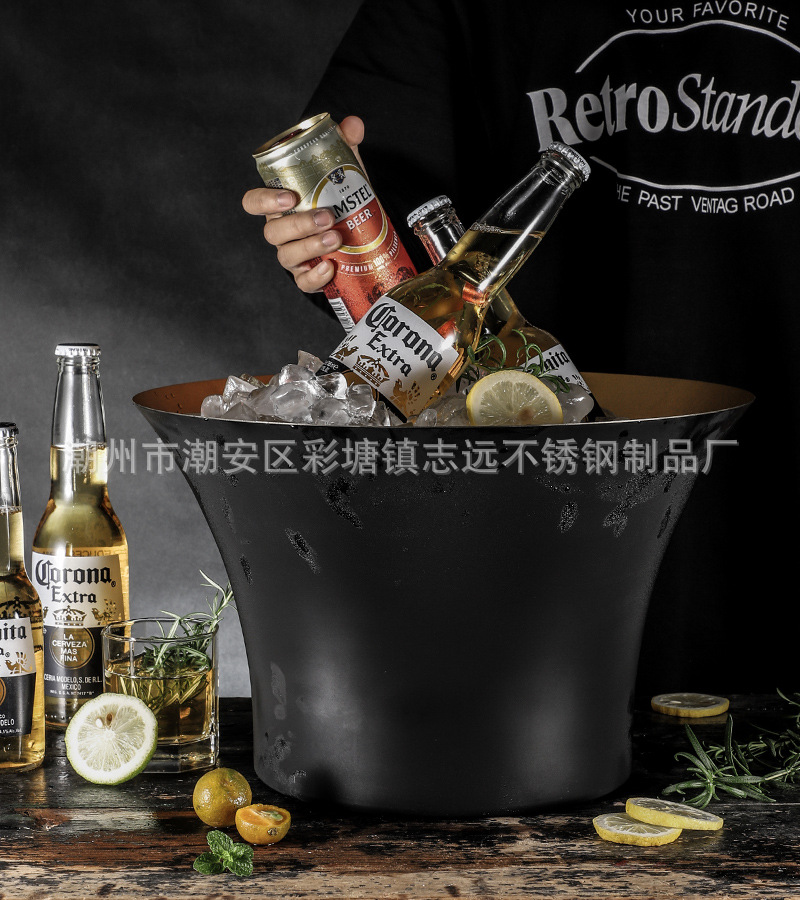 不锈钢酒吧KTV冰桶金色大容量香槟桶 红酒桶洋酒桶吐酒桶加工-阿里巴巴