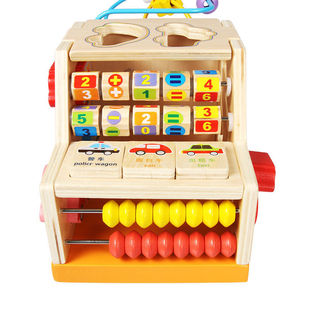 Multifunctional Bead Puzzle Matching Car Disassembly and Assembly Infant 2 Baby Wooden Toys 1-3 Years Old Kidsren Early Education Toys