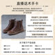 2025 Genuine Leather Height Increasing Martin Boots Women's Autumn and Winter fleece-lined Short Boots Thick Skinny Knights Boots All-match Women's Shoes