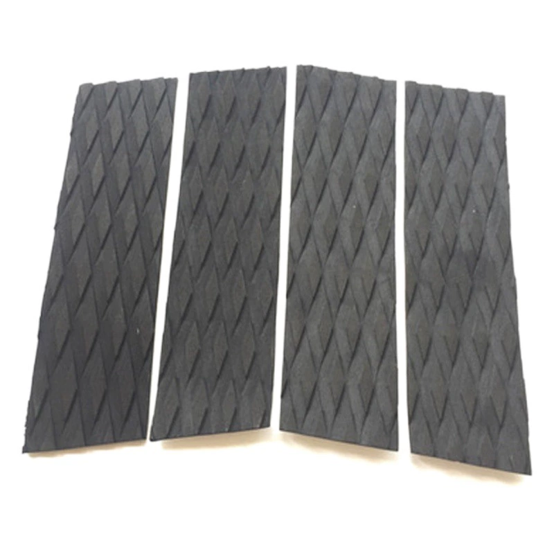 Доска для серфинга Нескользящий коврик Передняя накладка Ребристый нескользящий коврик с клеем Клей 3M Водные виды спорта EVA Черное плавание