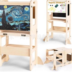 モンテッソーリ学習タワー幼児子供用スツール手洗いはしご洗濯スツール幼児ステップスツール学習タワー