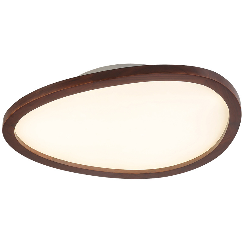 Lámpara de techo del dormitorio medieval nuevo estilo chino retro creativo guijarro de nuez negra estudio lámpara de montaña L263