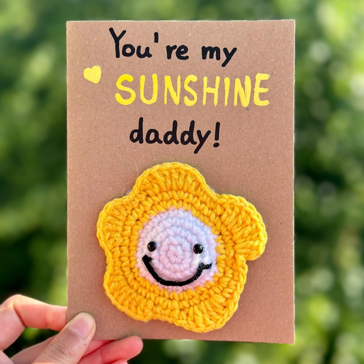 [마무리 인사말 카드] 노란 태양 아버지의 날 인사말 카드