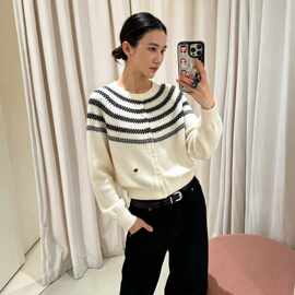 高品质潮牌D家新品2026秋冬季时尚气质轻奢质感开衫针织上衣女装