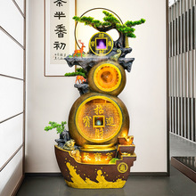 葫芦流水摆件假山喷泉中式禅意家居客厅庭院办公室开业招财装饰品