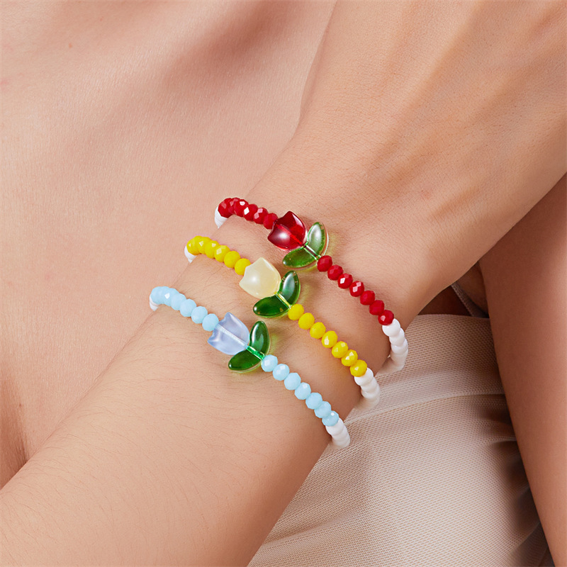 Style Simple Fleur Résine Perlé Femmes Bracelets display picture 2