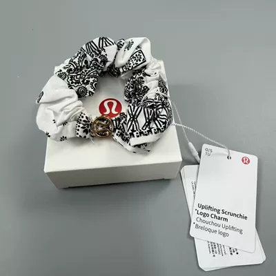 Saç üçün rezinlər Logo Hair Accessory Lulu - si-hair-tie-black-flower