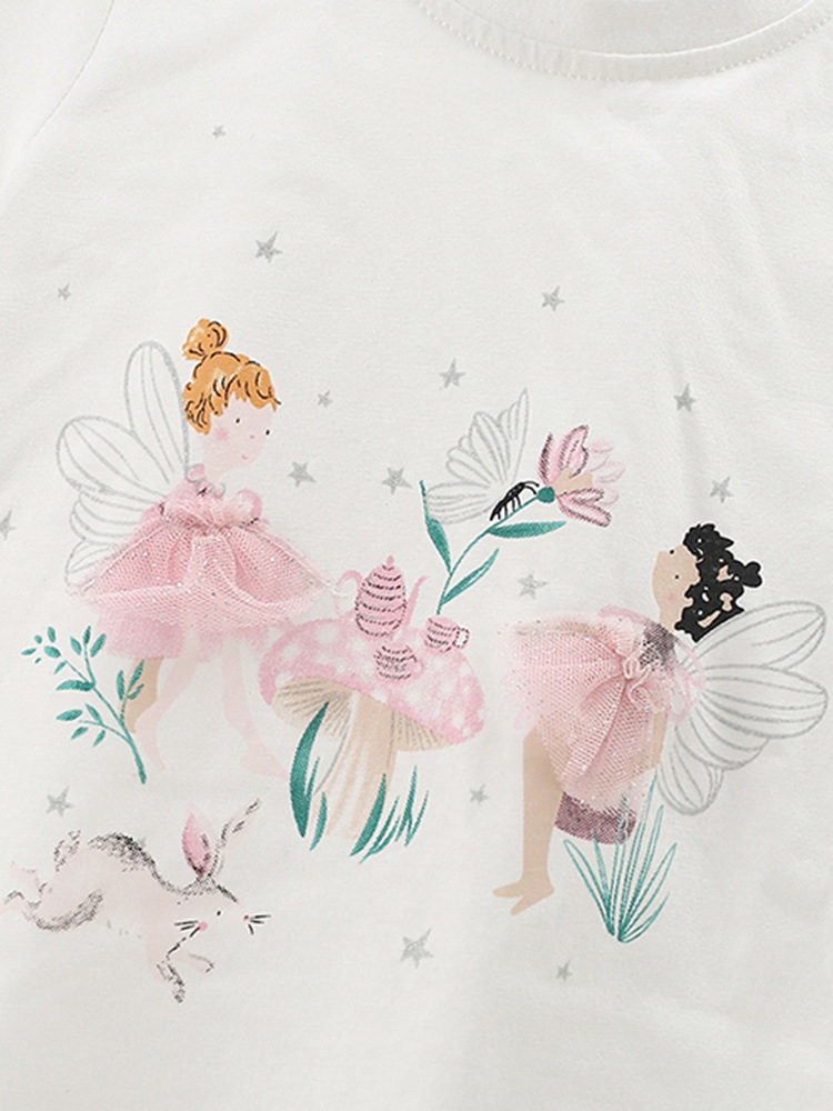 Malwee niñas de manga corta verano nuevo estilo europeo y americano niños pequeños y medianos cuello redondo pantalones cortos de manga corta niños casuales de dos piezas