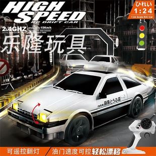 Cross-border RC flip light AE86 drift racing four-wheel drive high-speed racing children's light remote control car toy car model