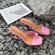 2024 Summer Fashion High Heel Sandals Show Legs Long Big Brand Style Square Head Open Toe Sandals y001-2