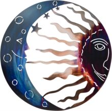 跨境专供铁艺太阳月亮壁挂工艺品室内室外居家客厅壁挂装饰品批发