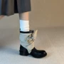 春秋厚底新款高跟骑士靴