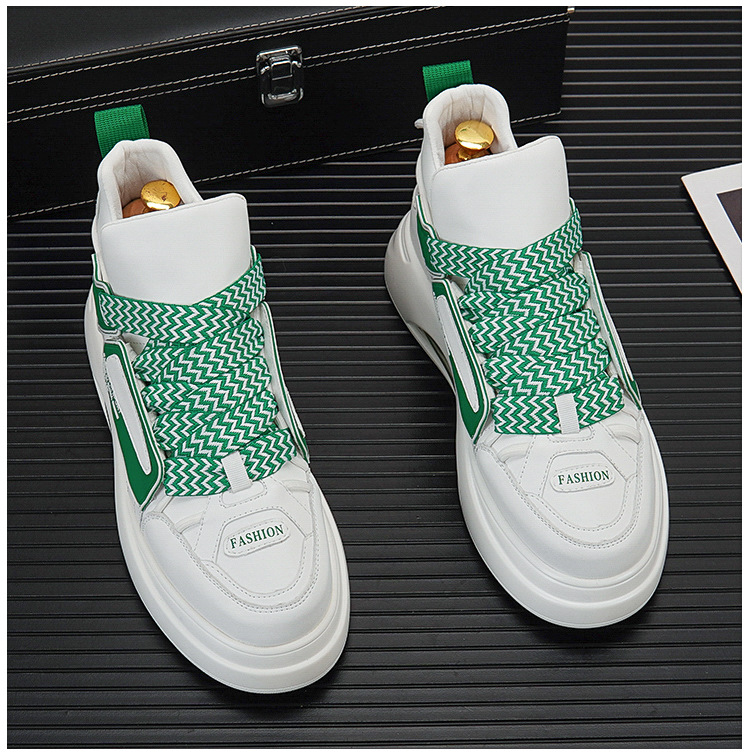 Herrenschuhe, kurze Herrenstiefel, trendige Freizeitschuhe, dicke Sohlen, kurze Jugendstiefel, modische High-Top-Sneaker, Martin-Stiefel für Herren_voghion.com