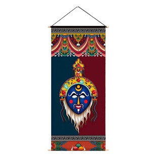 Tibetan Thangka Buddha Statue Hanging Cloth Wall Cloth Background Cloth Living Room Hallway Fabric Tapestry Wall Decoration Tibetan Opera Hanging Painting