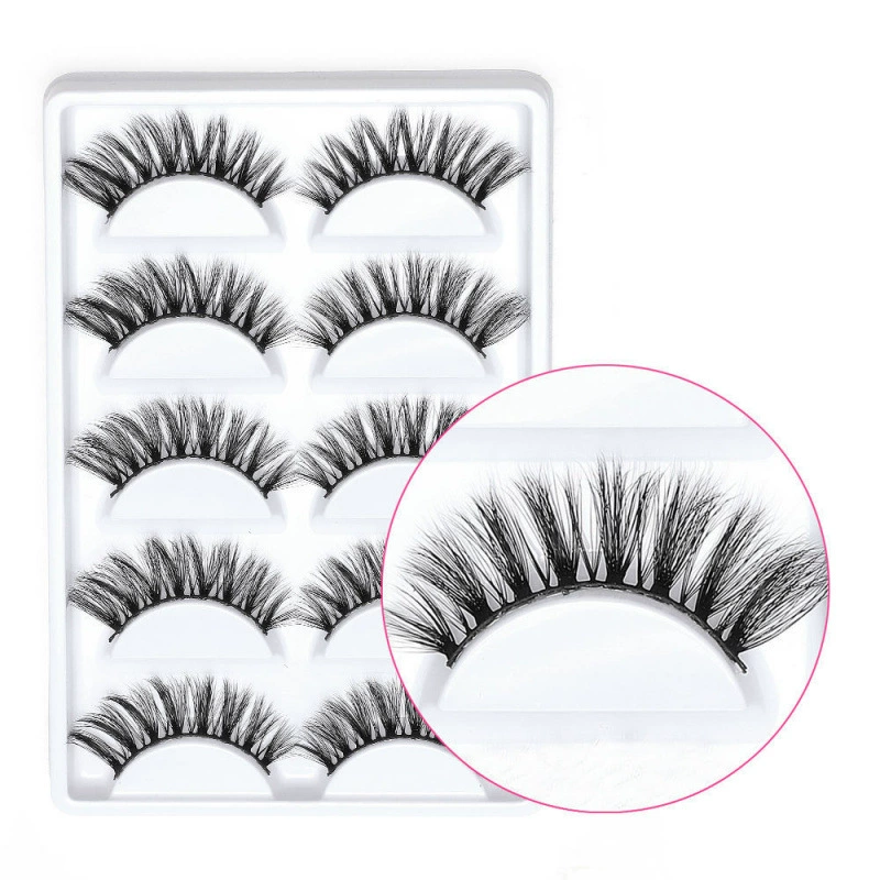 Long curling false eyelashes, European style, 25mm