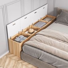 实木床头柜靠墙窄柜子床尾缝隙柜长条床边柜榻榻米夹缝储物柜置物
