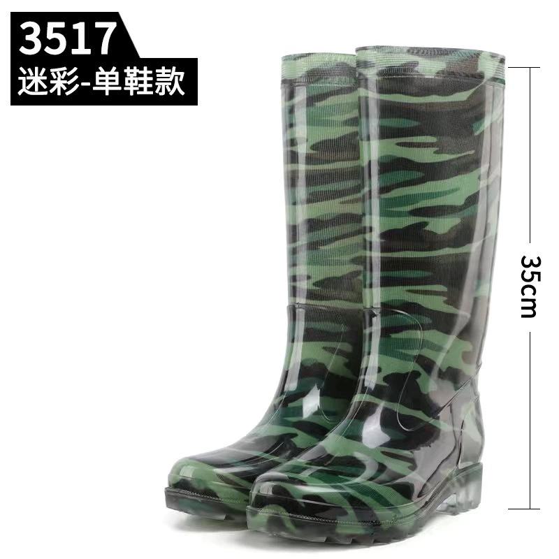 Мужские высокие резиновые сапоги, мужские короткие резиновые сапоги на флисовой подкладке, Мужская Рабочая обувь на кухне, нескользящая обувь для воды, камуфляжная резиновая обувь для мужчин