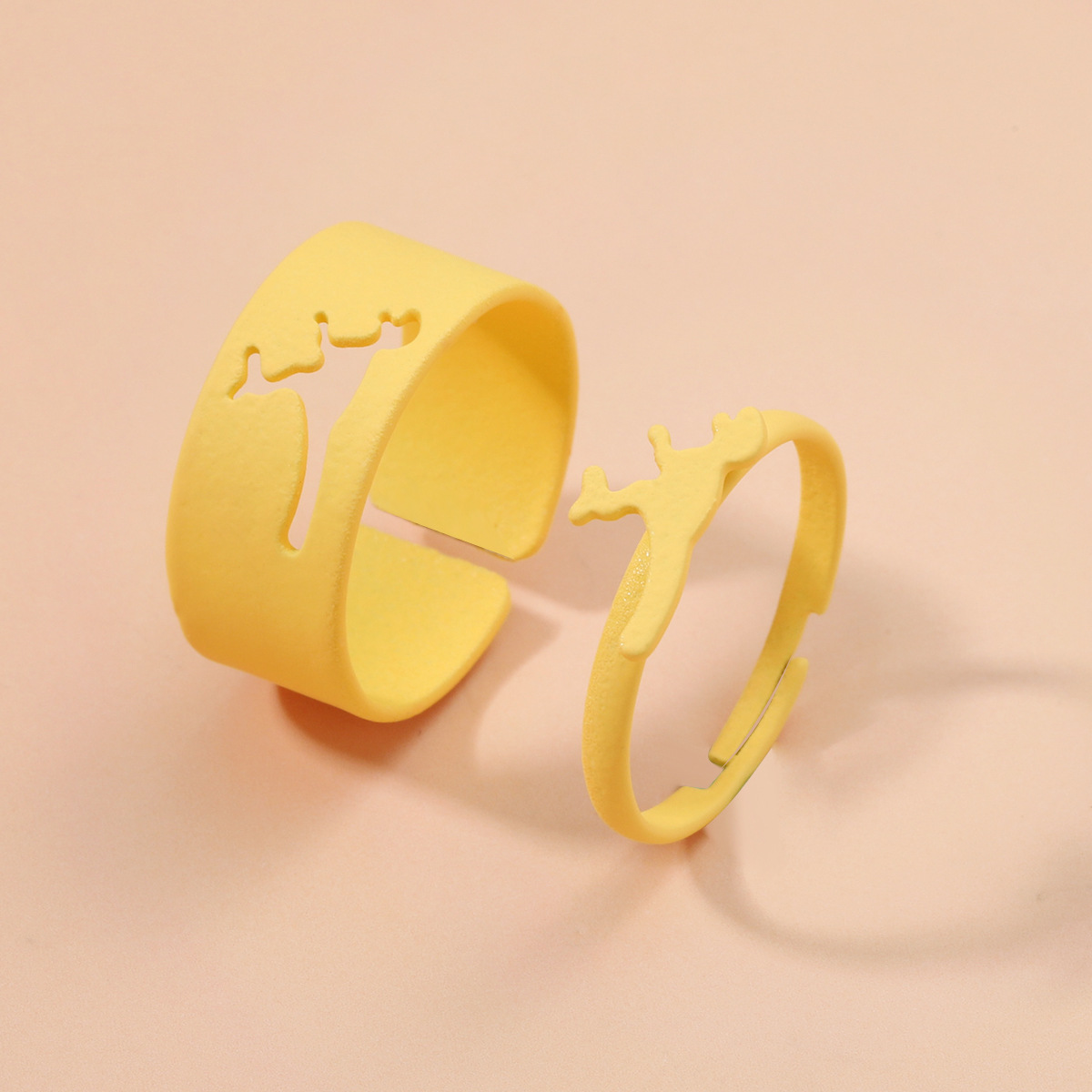fashion creative frosted dinosaur solid color alloy ring