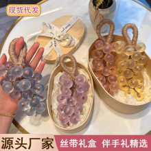 跨境水晶葡萄香皂整串纯手皂送伴手礼品直播选品爆款香仿真水果皂