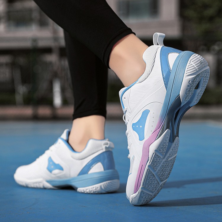 Zapatos de bádminton para mujer, zapatos deportivos antideslizantes resistentes al desgaste para pareja, superficie de malla transpirable, zapatos de entrenamiento de competición para jóvenes estudiantes, adultos