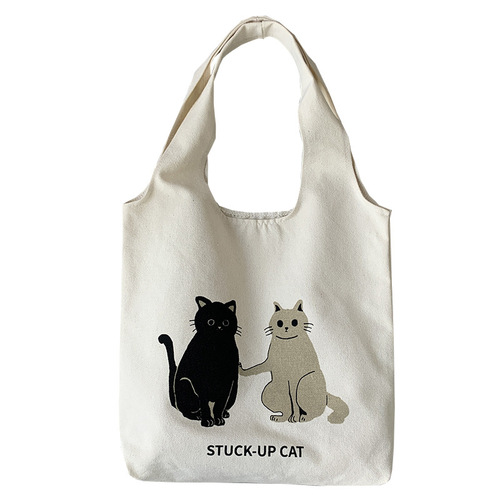 New Japanese and Korean cute student shoulder bag school bag ins literary retro large capacity vest canvas bag women summer