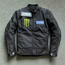 新款四季通用摩托车骑行服夹克男防风防寒保暖骑士装备防摔服黑色