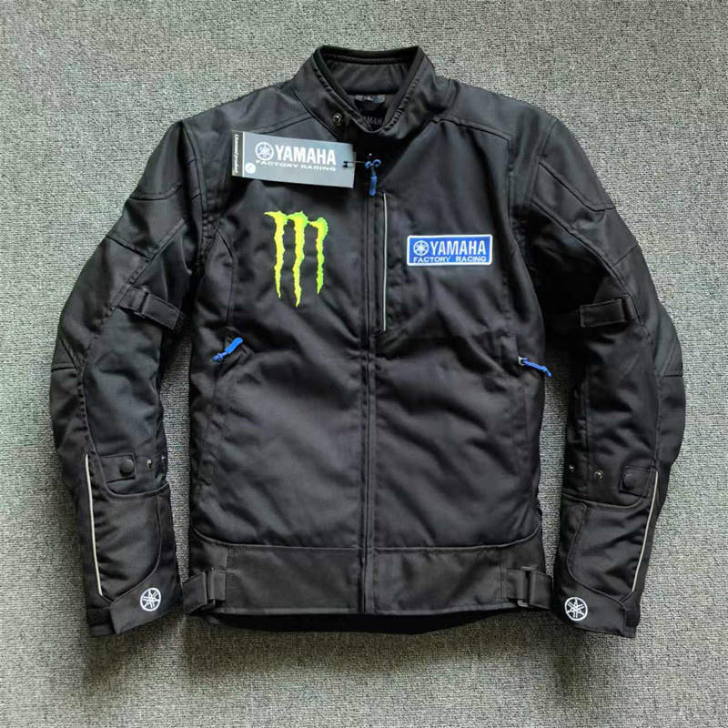 New Four Seasons Universal Motorcycle Riding Suit Jacket Men's Windproof Cold-proof Warm Knight Equipment Anti-fall Suit Black