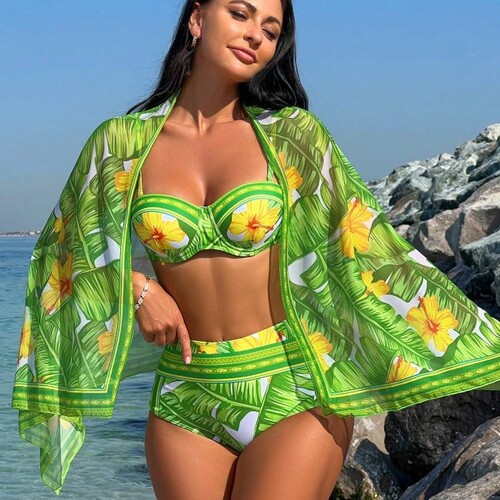 Factory surplus clearance European and American bikini swimsuit one-piece three-piece bikini
