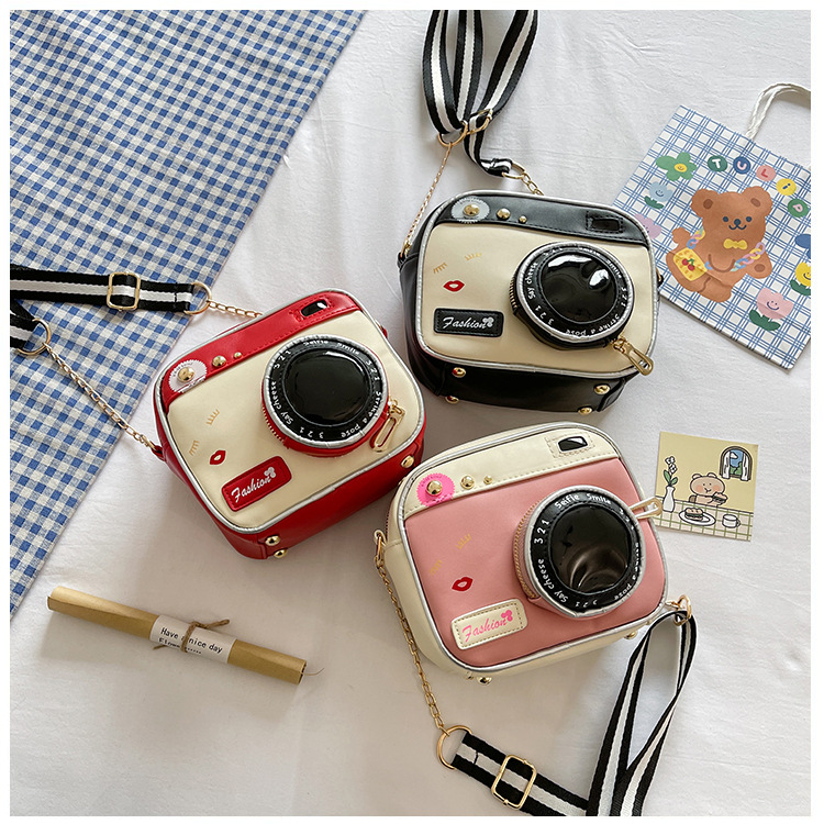 554g Weight Polyester Lining Material Zipper Closure Type Single Shoulder Strap Strap Type Camera Bag Bags Type Casual, Daily Occasion Polyester Material Geometric Pattern All Seasons Season Unisex Gender Cute Style Square Shape Pink, Red, Black Color Medium Size Unisex Medium Geometric Square Zipper Camera Bag 11
