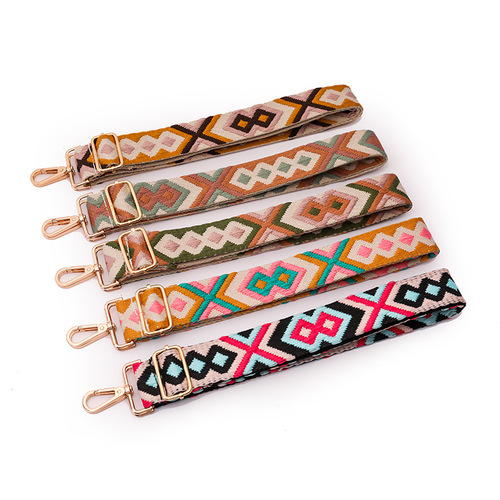 Cross-border braided shoulder strap new bohemian style type finished webbing support suitable for single shoulder crossbody bag
