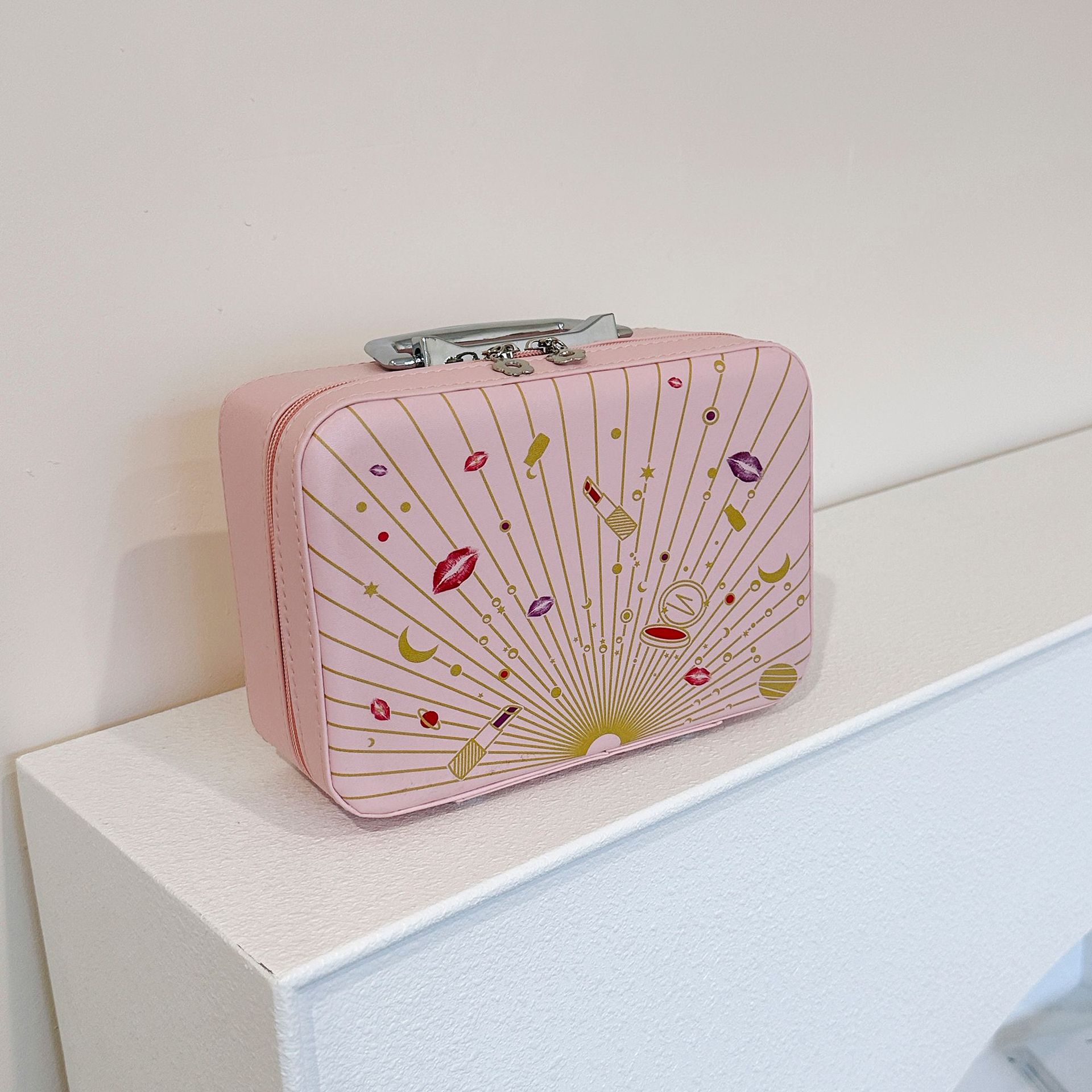 Maletín de Cosméticos de Venta Directa de Fábrica, Bolsa de Almacenamiento de Cosméticos para Mujer, Gran Capacidad, Maleta Portátil con Ruedas Universales al por Mayor