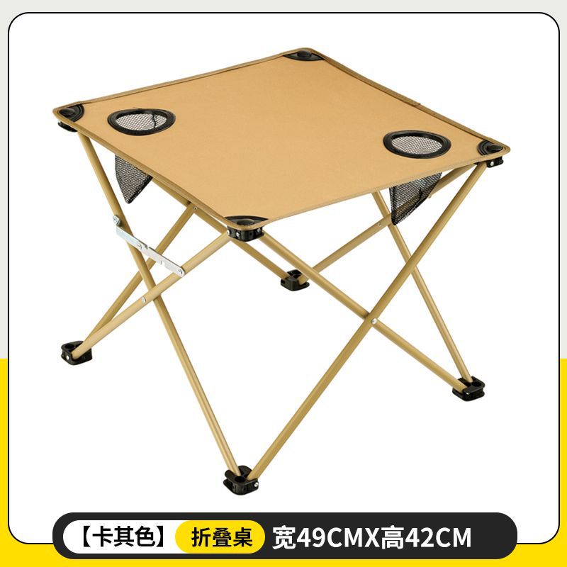 Primavera, verano y otoño nuevo estilo Oxford paño para acampar mesa pequeña camping mesa de tela plegable para acampar mesa de picnic impermeable ligera y portátil