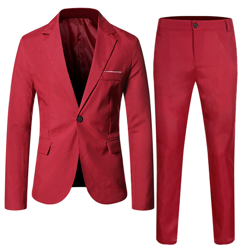 Traje pequeño casual para hombres nuevo traje de dama de honor vestido de boda traje de hombre de dos piezas de negocios ropa formal abrigo Delgado moda