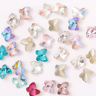 Nail art Diamond Crystal gradient ice crystal three-dimensional butterfly diamond Aurora magic color nail art shaped diamond wholesale nail accessories