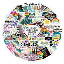 50张残障励志标语文创贴纸手机壳文具笔记本手帐diy装饰贴画批发