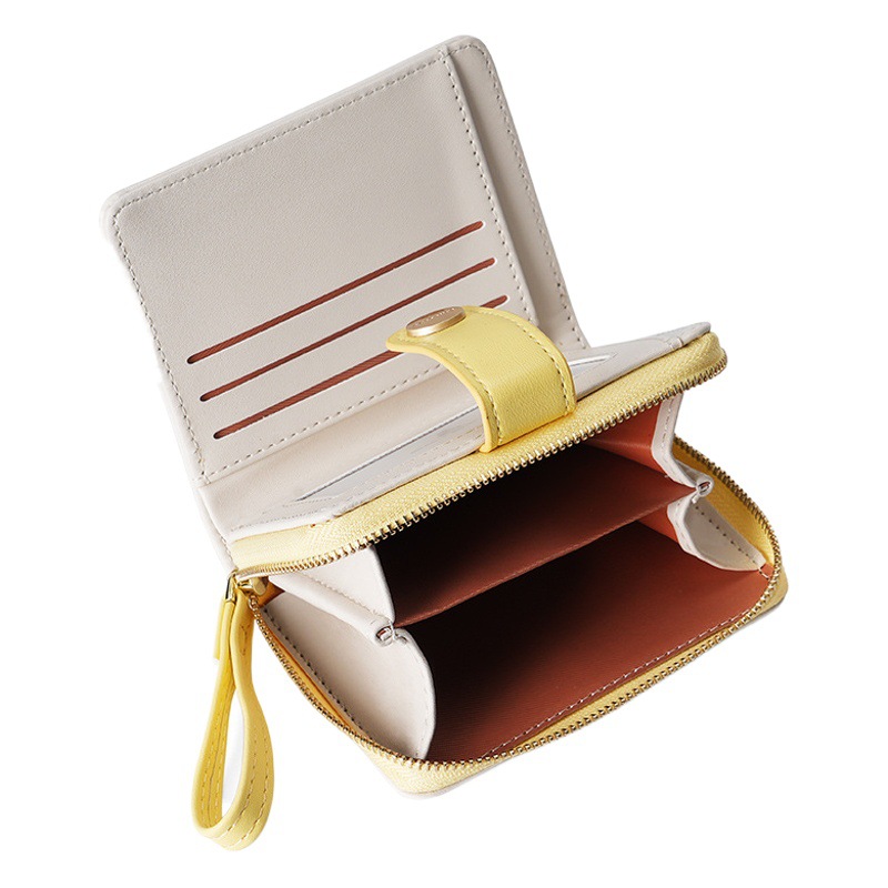 2026 Baisio Pure Color New Large-Capacity Cross-Border Women's Wallet Girls' Zipper Coin Purse Wholesale Purse