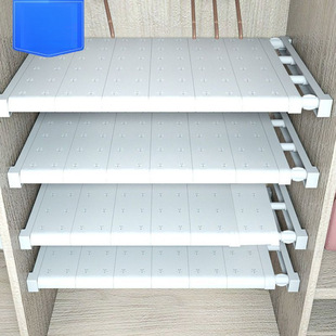 Wardrobe Layered Rack Without Punching Cabinet Partition Partition Board Cabinet Telescopic Storage Rack Dormitory Office Cabinet Storage Rack