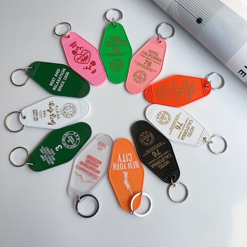 Acrylic Brand Car Keychain Accessory Metal Hook Keychain Material Accessory Creative Matching