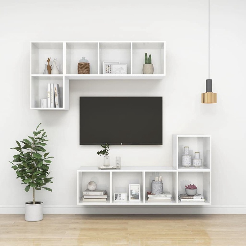 Estantería estante de almacenamiento de piso estantería del hogar multi-capa estante del gabinete de almacenamiento sala de estar simple Plaid gabinete de almacenamiento gabinete