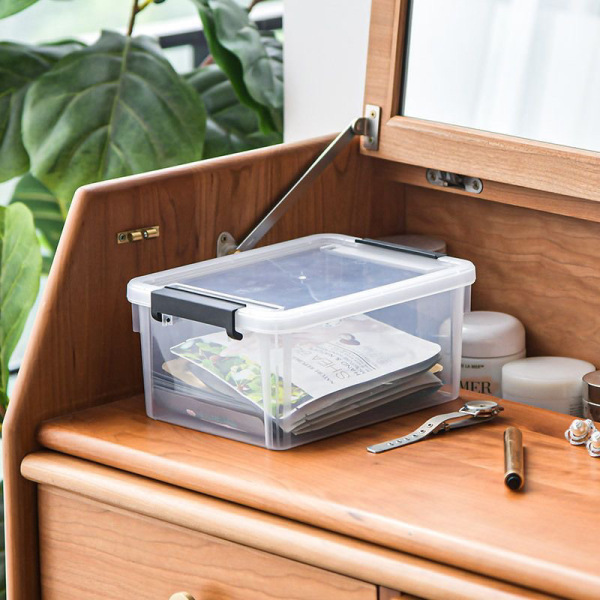 Transparent table storage box