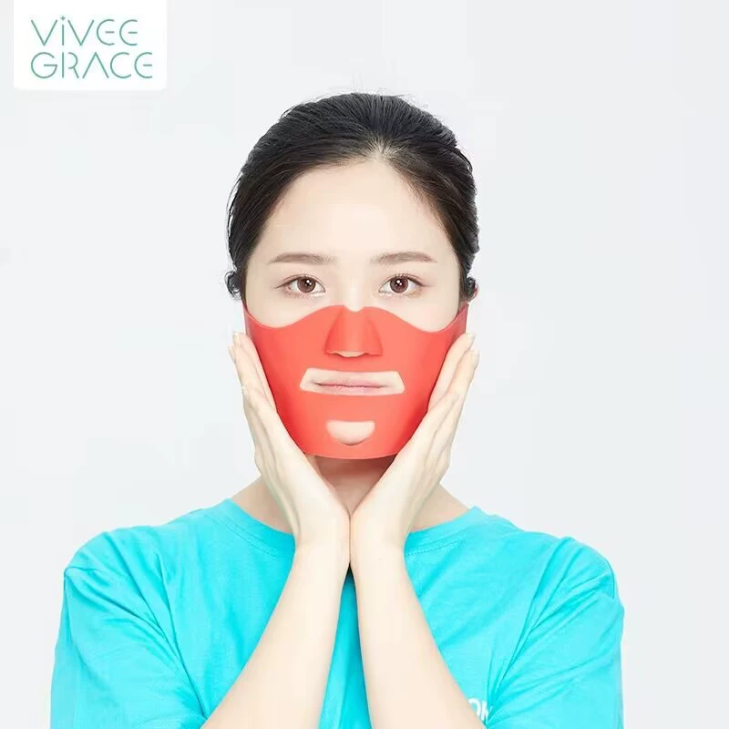 Массажер для лица Маленький силиконовый ремень для лица (большой красный) Упаковка OPP