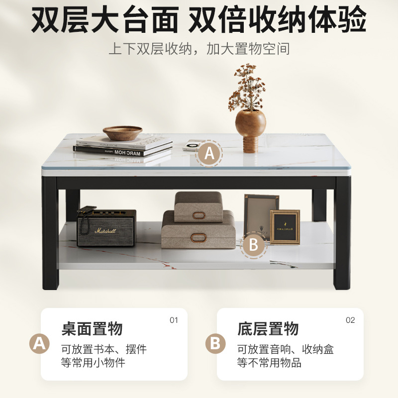 Mesa de té sala de estar doméstica moderna mini oficina de vidrio mini mesa de té 2023 nueva mesa pequeña