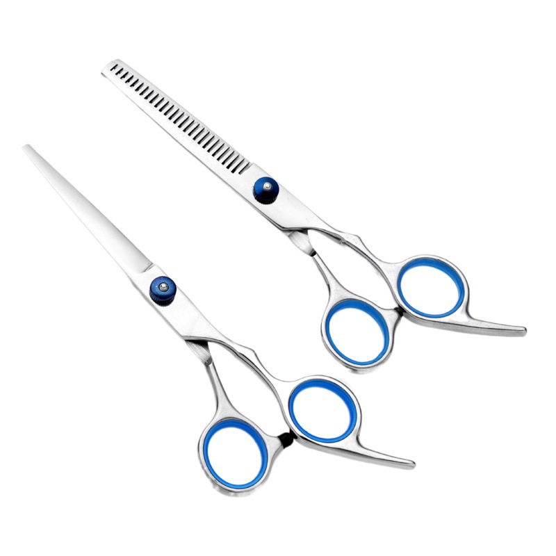 Juego de tijeras de peluquería de acero inoxidable de 11 piezas para cortar y entresacar el cabello